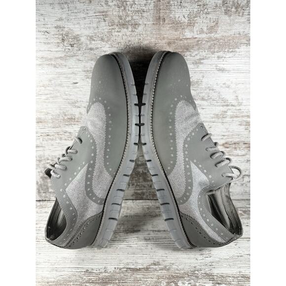 Men\'s Cole Haan ZeroGrand No Stitch Wingtip Oxfords Gray Sz 13M Great Shape! main image 4